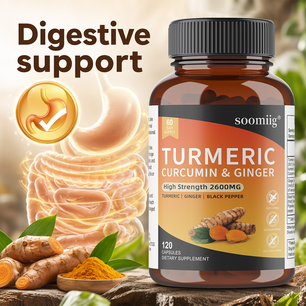 Turmeric Curcumin Capsule - Kapsułki z kurkumą, imbirem i czarnym