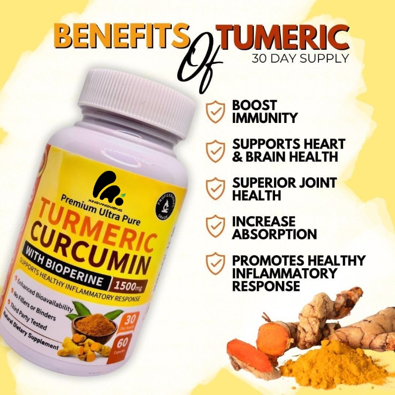 Turmeric Curcumin Capsule - Kurkuma, kurkumina i bioperyna, suplement imbirowy