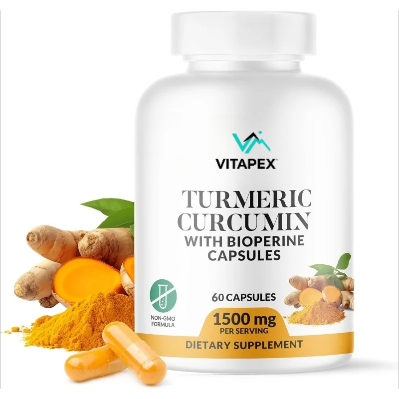Turmeric Curcumin Capsule - Kurkuma, Kurkumina i BioPerine 1500mg -