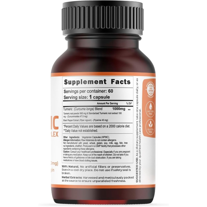 Kapsułki z kurkumą 1000mg zawi – Turmeric Curcumin Capsule recenzja i cena