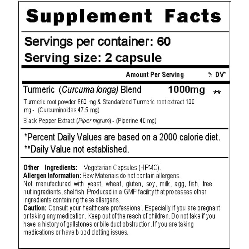Kapsułki z kurkumą 1000mg zawi – Turmeric Curcumin Capsule recenzja i cena