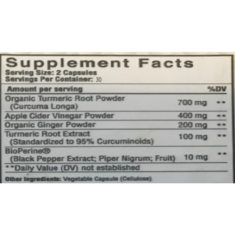 Organiczny proszek z korzenia  – Turmeric Curcumin Capsule recenzja i cena