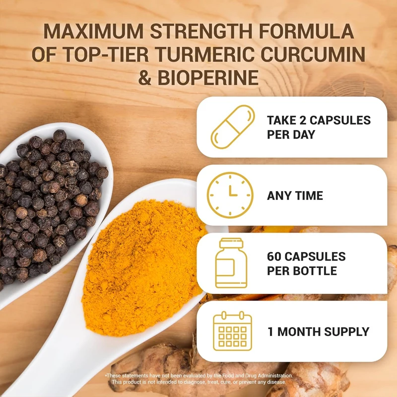 Suplement z kurkumą i czarnym  – Turmeric Curcumin Capsule recenzja i cena