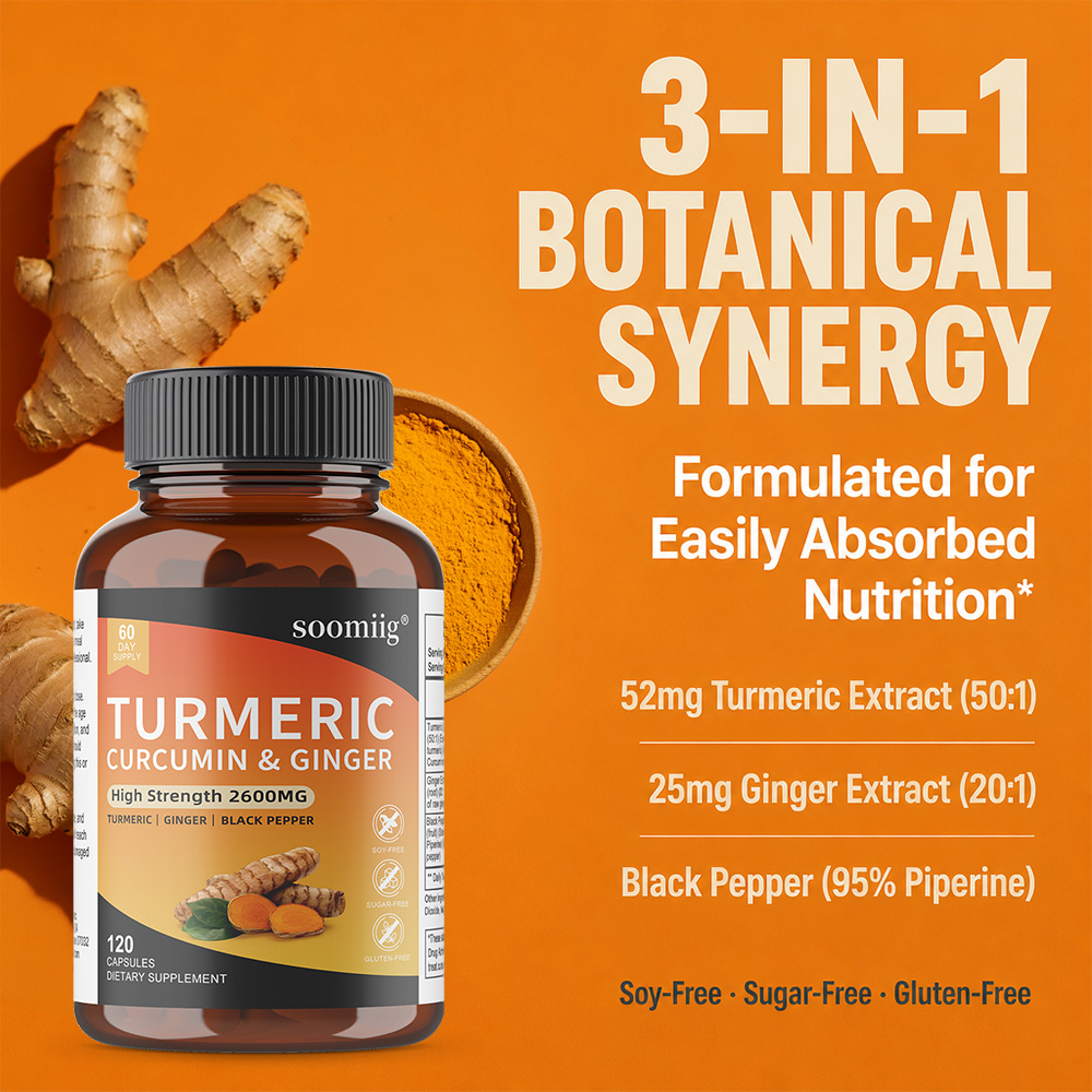 Kapsułki z kurkumą, imbirem i  – Turmeric Curcumin Capsule recenzja i cena