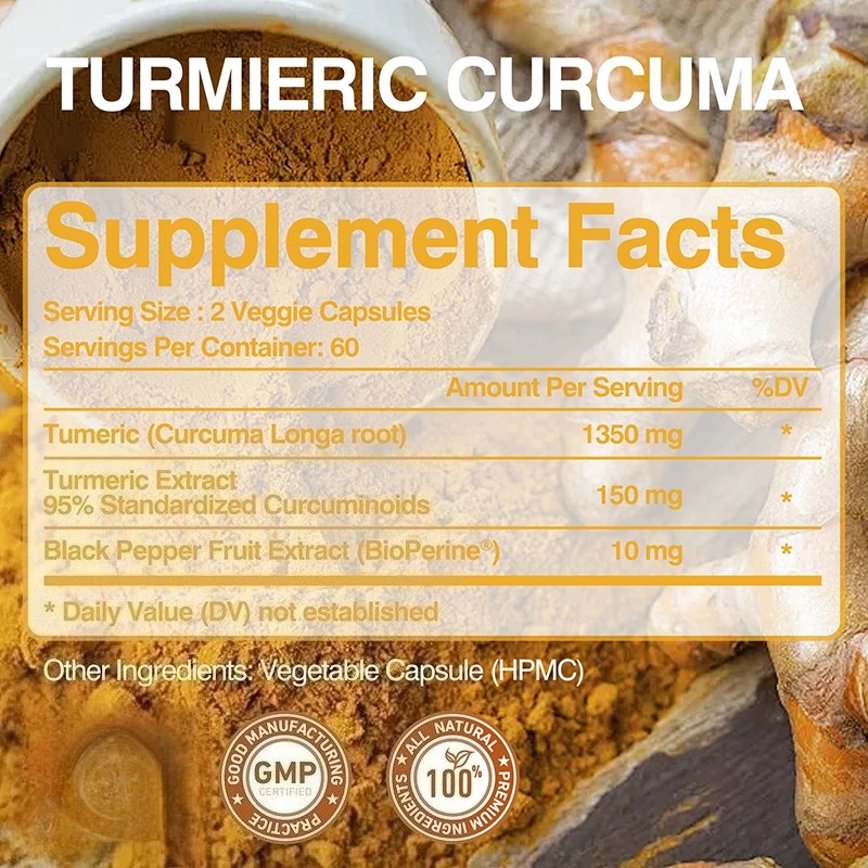 Kapsułki Kurkumy Kurkuminowej  – Turmeric Curcumin Capsule recenzja i cena
