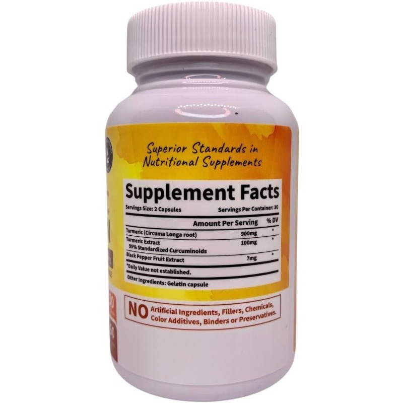 Kurkuma, kurkumina i bioperyna – Turmeric Curcumin Capsule recenzja i cena