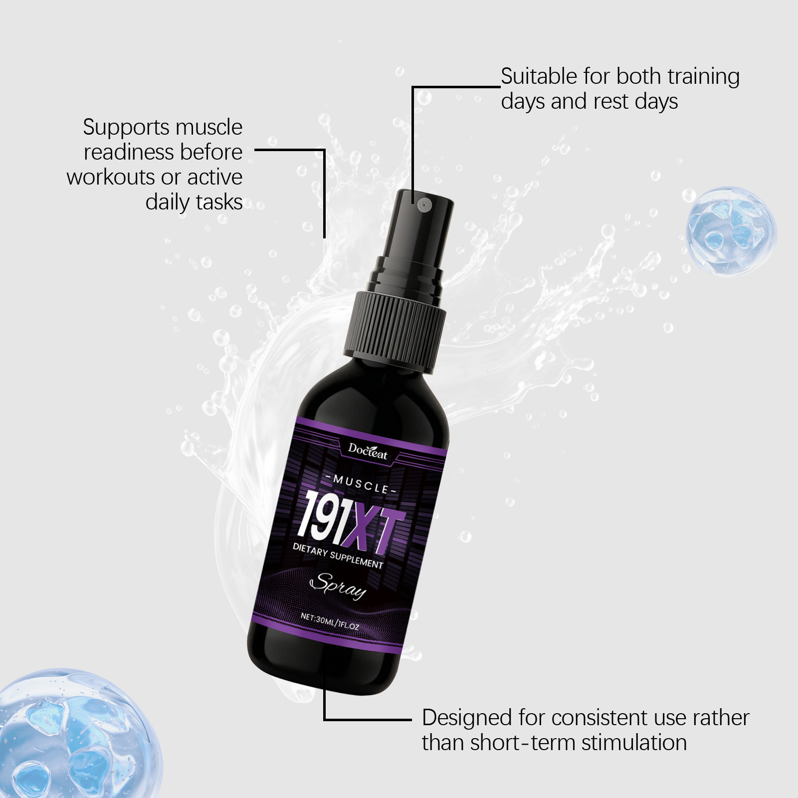 Spray na wzrost mięśni, wzmacn – Fitness Nutrition Energy recenzja i cena