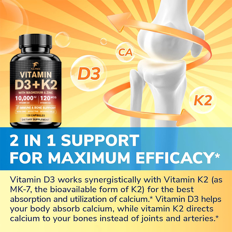 Kapsułki z Witaminą D3 K2 wspo – Glucosamine Chondroitin Joint recenzja i cena