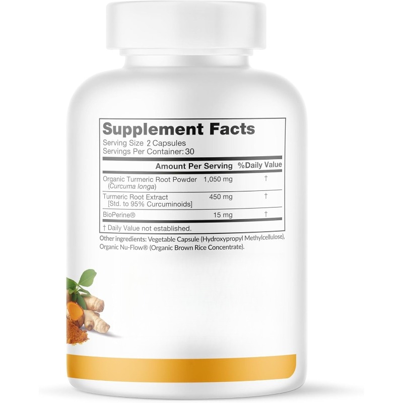 Kurkuma, Kurkumina i BioPerine – Turmeric Curcumin Capsule recenzja i cena